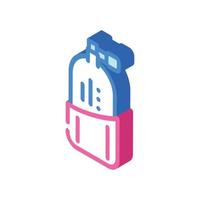 oxygen cylinder isometric icon vector illustration