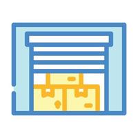 warehouse building color icon vector illustration