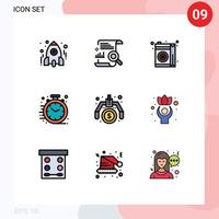 9 Creative Icons Modern Signs and Symbols of office business search fast juice Editable Vector Design Elements