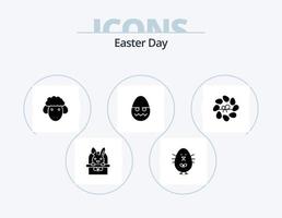 paquete de iconos de glifos de pascua 5 diseño de iconos. Pascua de Resurrección. huevo. Pascua de Resurrección. Pascua de Resurrección. celebracion vector