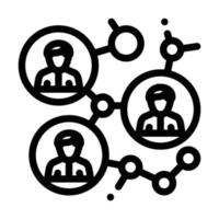 networking online business consultant line icon vector illustration