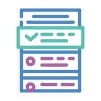 task list color icon vector illustration