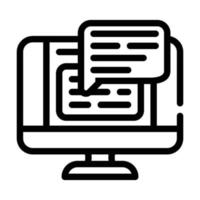web conversation chat line icon vector illustration