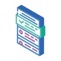 task list isometric icon vector illustration