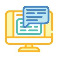 web conversation chat color icon vector illustration