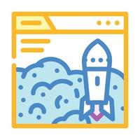 launch startup color icon vector illustration