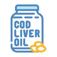 cod liver oil color icon vector illustration