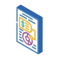 analysis business achievement isometric icon vector illustration