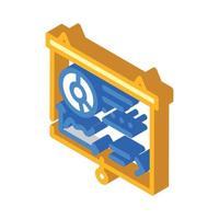 presentation of business strategy isometric icon vector illustration