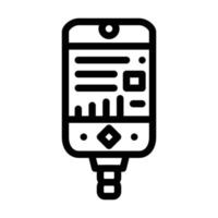 digital console diver device line icon vector illustration