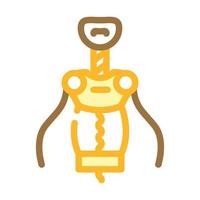 corkscrew tool color icon vector illustration