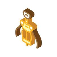 corkscrew tool isometric icon vector illustration