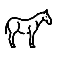 caballo animal línea icono vector ilustración