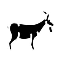 goat farm animal glyph icon vector illustration