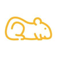 hamster pet animal color icon vector illustration