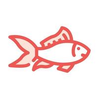 fish aquatic color icon vector illustration