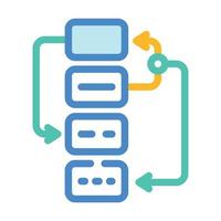 algorithm planning color icon vector illustration