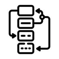 algorithm planning line icon vector illustration