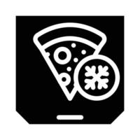 pizza frozen food glyph icon vector illustration