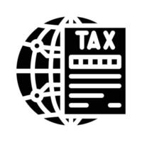 taxes international business glyph icon vector illustration