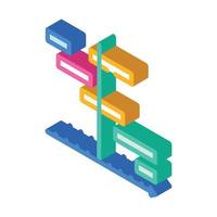 separation of tasks isometric icon vector illustration