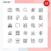 25 Creative Icons Modern Signs and Symbols of party brick instagram green tea coffee Editable Vector Design Elements