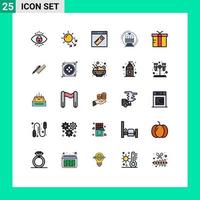 25 Creative Icons Modern Signs and Symbols of transport smart interface train website Editable Vector Design Elements