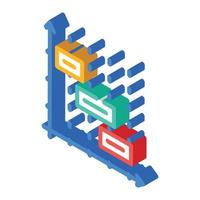 time intervals erp isometric icon vector illustration