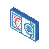 cutlets raw frozen food isometric icon vector illustration