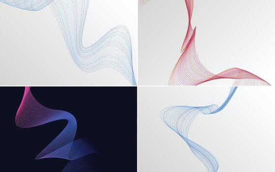 colección de conjunto de patrones de líneas mínimas geométricas vector