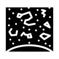 constelaciones espacio estrellas glifo icono vector ilustración