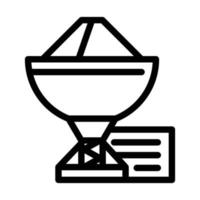 radio telescope line icon vector illustration