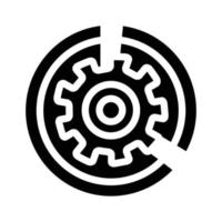 gear working process erp glyph icon vector illustration