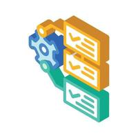 system monitoring isometric icon vector illustration