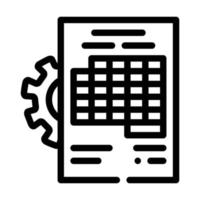 accounting working process erp line icon vector illustration