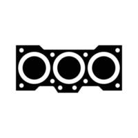 replacing the cylinder head gasket glyph icon vector illustration