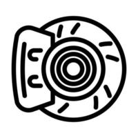 replacing brake discs line icon vector illustration