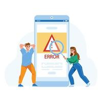 Error Warning Smartphone Operating System Vector