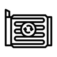 cooling radiator car part line icon vector illustration