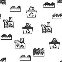 Solid Waste Management Business Vector Seamless Pattern