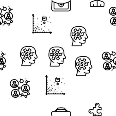 Business Consultant Advicing Vector Seamless Pattern