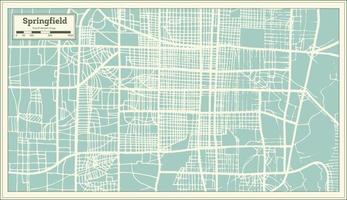 Springfield USA City Map in Retro Style. Outline Map. vector