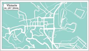 mapa de la ciudad de victoria seychelles en estilo retro. esquema del mapa. vector