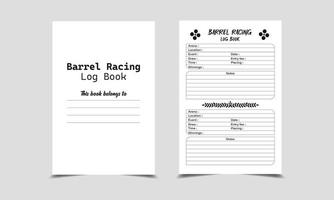 Barrel Racing Log Book, newborn printable tracker vector