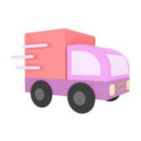 Caminhão de entrega. renderização 3d de compras on-line. png