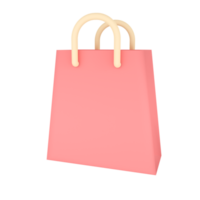 Bolsa de compras. renderização 3d de compras on-line. png