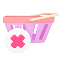 Shopping Cart. Online Shopping 3D rendering. png