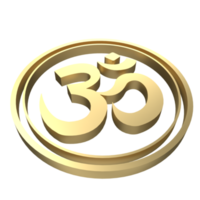el símbolo hindú de oro ohm imagen png