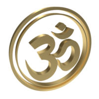 el símbolo hindú de oro ohm imagen png