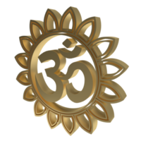 de goud ohm Hindoe symbool PNG beeld